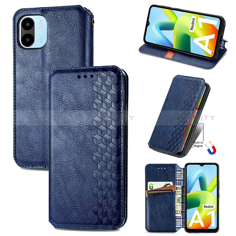 Custodia Portafoglio In Pelle Cover con Supporto S01D per Xiaomi Redmi A1