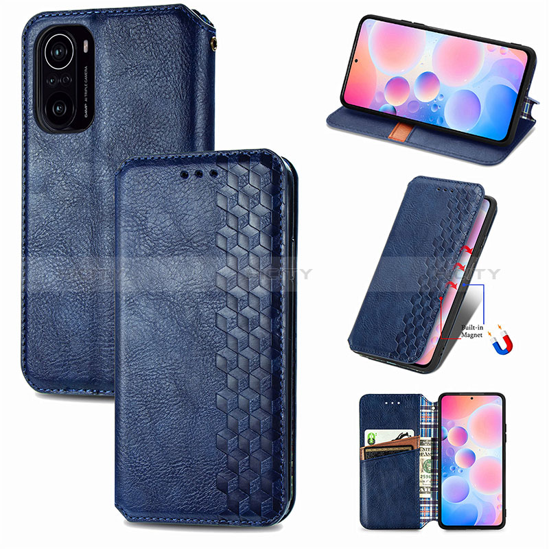 Custodia Portafoglio In Pelle Cover con Supporto S01D per Xiaomi Redmi K40 5G