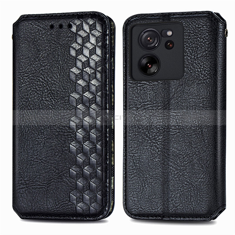 Custodia Portafoglio In Pelle Cover con Supporto S01D per Xiaomi Redmi K60 Ultra 5G Nero