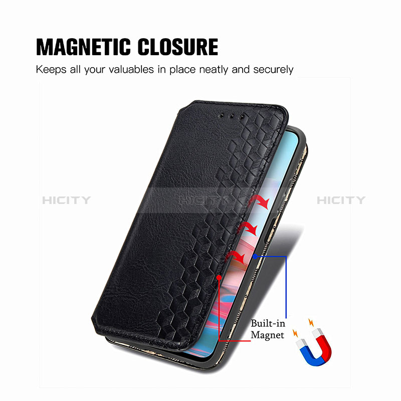 Custodia Portafoglio In Pelle Cover con Supporto S01D per Xiaomi Redmi Note 10 4G