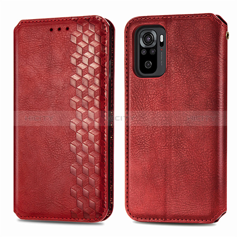 Custodia Portafoglio In Pelle Cover con Supporto S01D per Xiaomi Redmi Note 10 4G