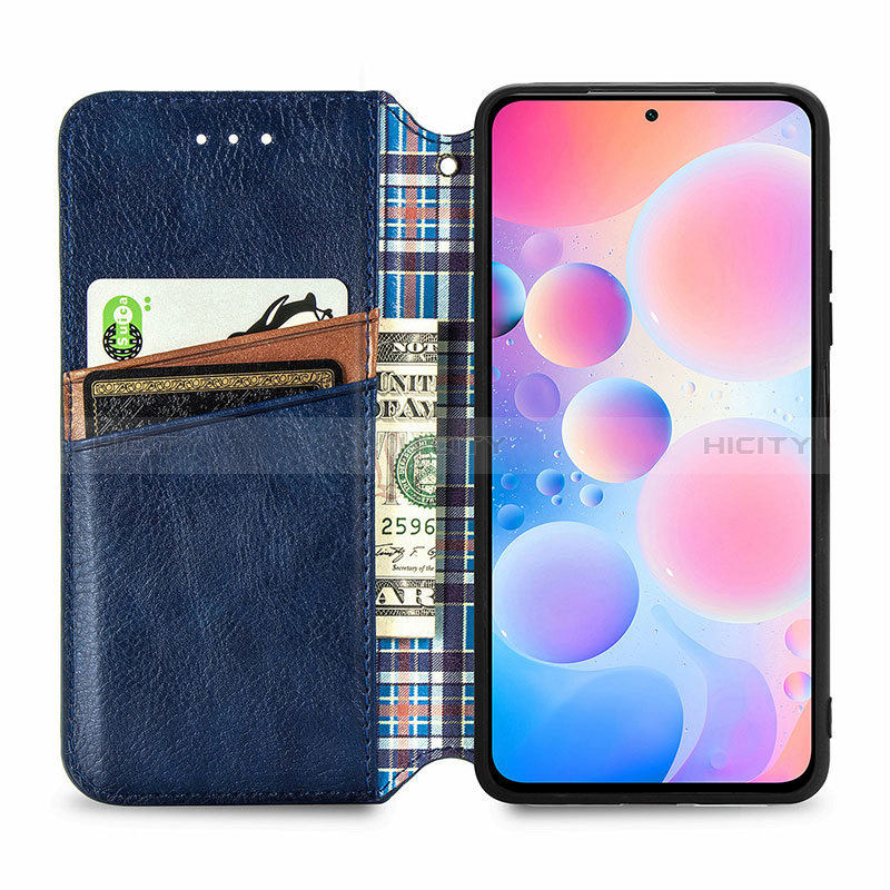 Custodia Portafoglio In Pelle Cover con Supporto S01D per Xiaomi Redmi Note 10 Pro 4G