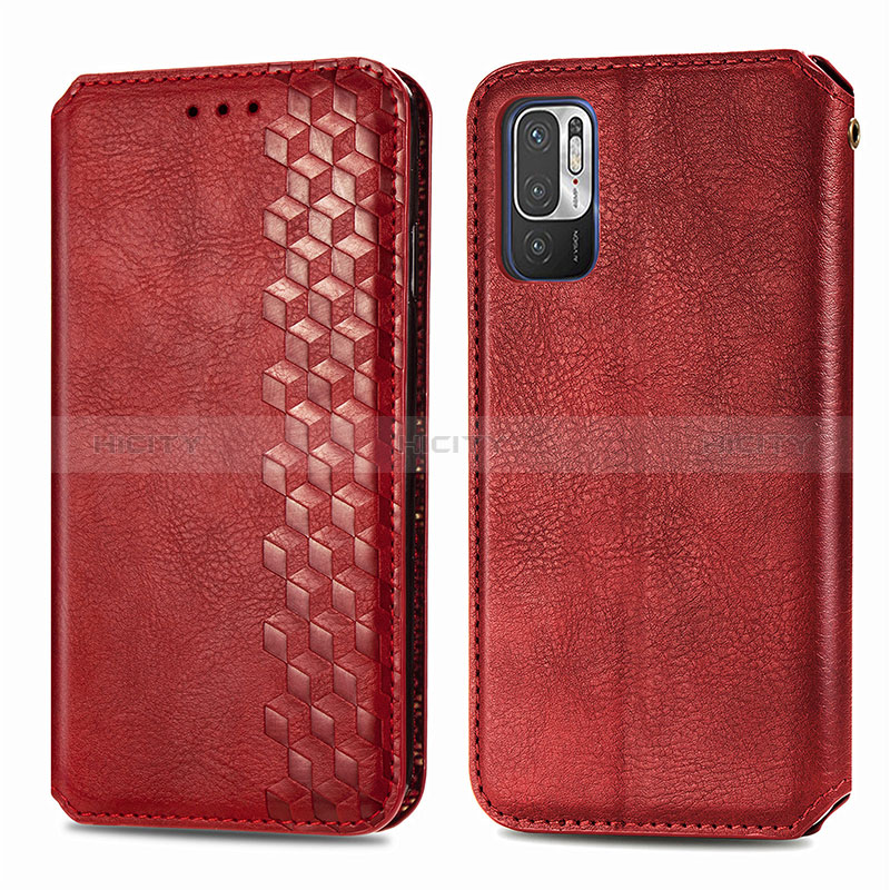 Custodia Portafoglio In Pelle Cover con Supporto S01D per Xiaomi Redmi Note 11 SE 5G Rosso