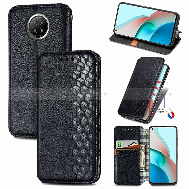 Custodia Portafoglio In Pelle Cover con Supporto S01D per Xiaomi Redmi Note 9 5G