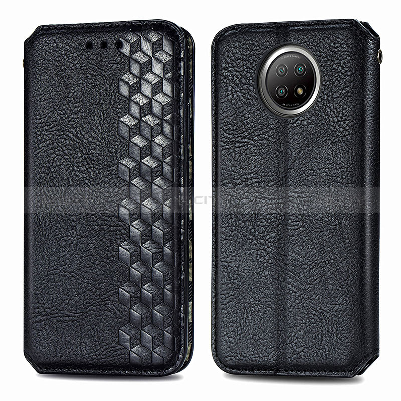 Custodia Portafoglio In Pelle Cover con Supporto S01D per Xiaomi Redmi Note 9 5G Nero