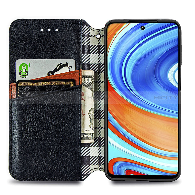 Custodia Portafoglio In Pelle Cover con Supporto S01D per Xiaomi Redmi Note 9S