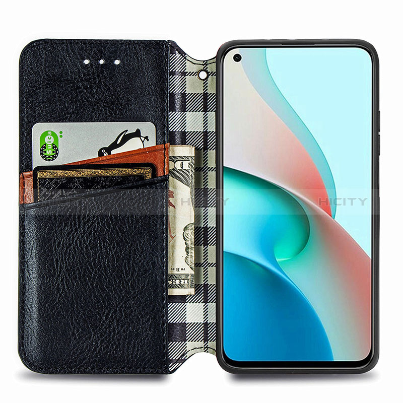 Custodia Portafoglio In Pelle Cover con Supporto S01D per Xiaomi Redmi Note 9T 5G