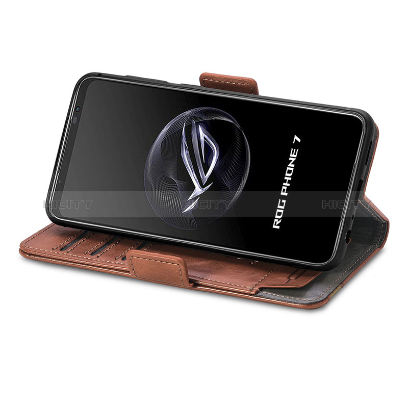 Custodia Portafoglio In Pelle Cover con Supporto S02D per Asus ROG Phone 7