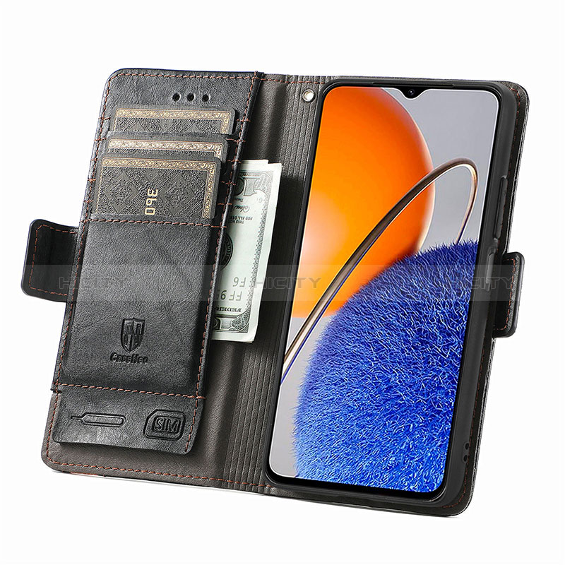 Custodia Portafoglio In Pelle Cover con Supporto S02D per Huawei Enjoy 50z