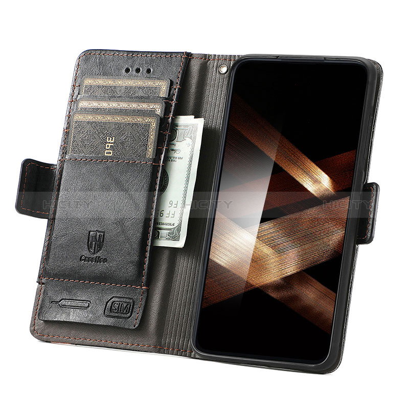 Custodia Portafoglio In Pelle Cover con Supporto S02D per Huawei Honor X8b