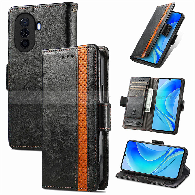 Custodia Portafoglio In Pelle Cover con Supporto S02D per Huawei Nova Y71