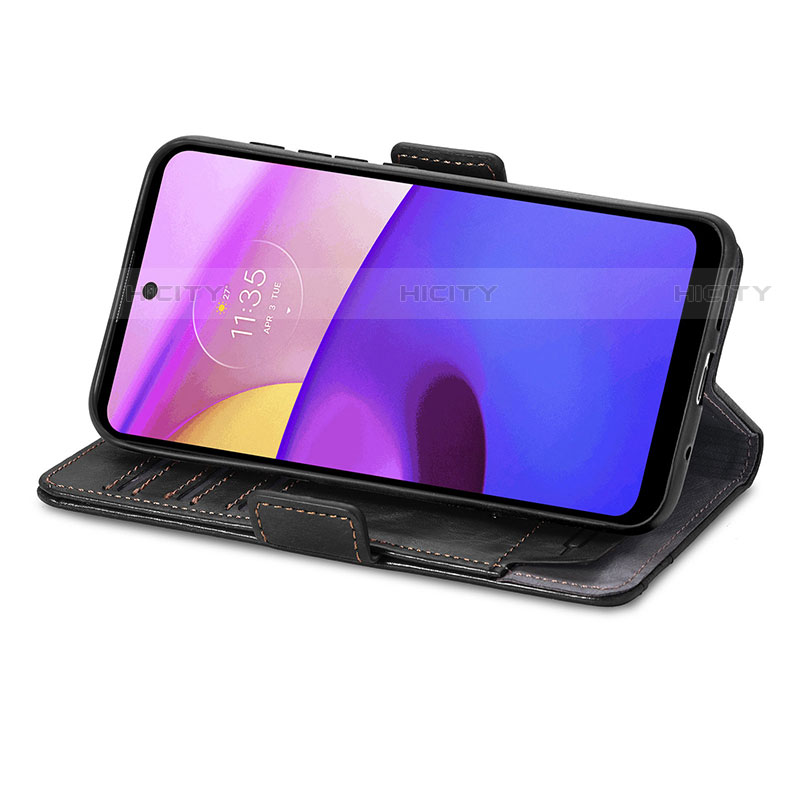 Custodia Portafoglio In Pelle Cover con Supporto S02D per Motorola Moto E40