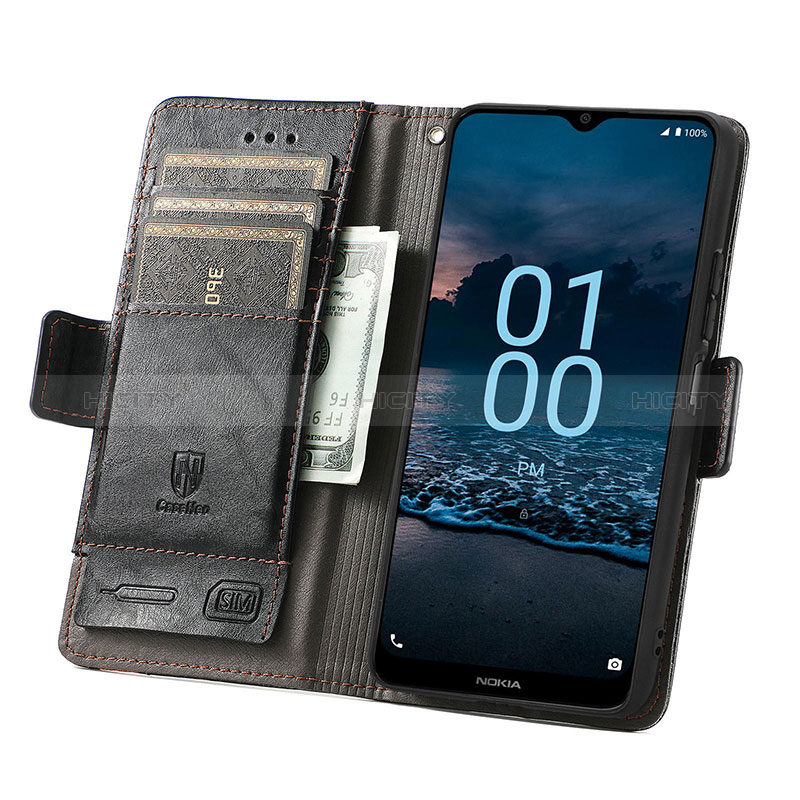 Custodia Portafoglio In Pelle Cover con Supporto S02D per Nokia G100