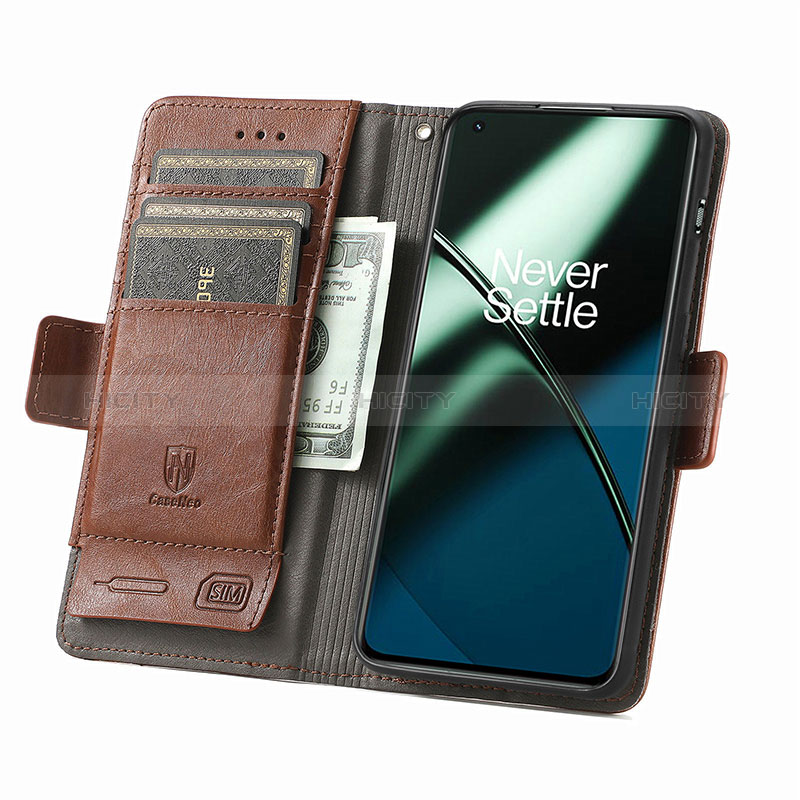 Custodia Portafoglio In Pelle Cover con Supporto S02D per OnePlus 11 5G