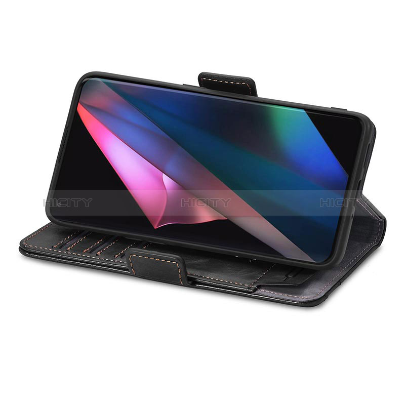 Custodia Portafoglio In Pelle Cover con Supporto S02D per Oppo Find X3 5G