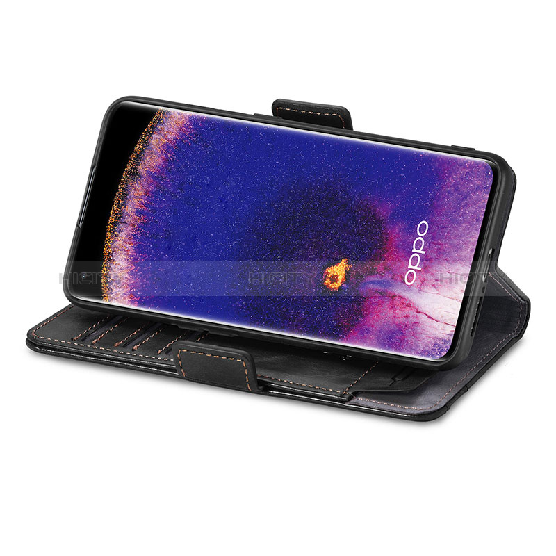 Custodia Portafoglio In Pelle Cover con Supporto S02D per Oppo Find X5 5G