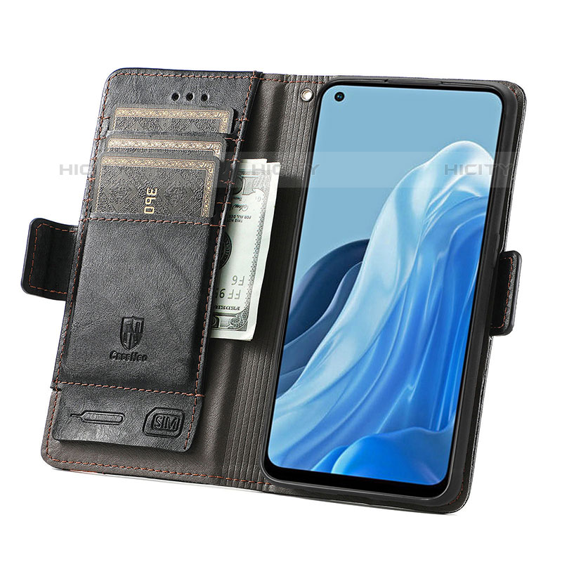 Custodia Portafoglio In Pelle Cover con Supporto S02D per Oppo Reno8 4G