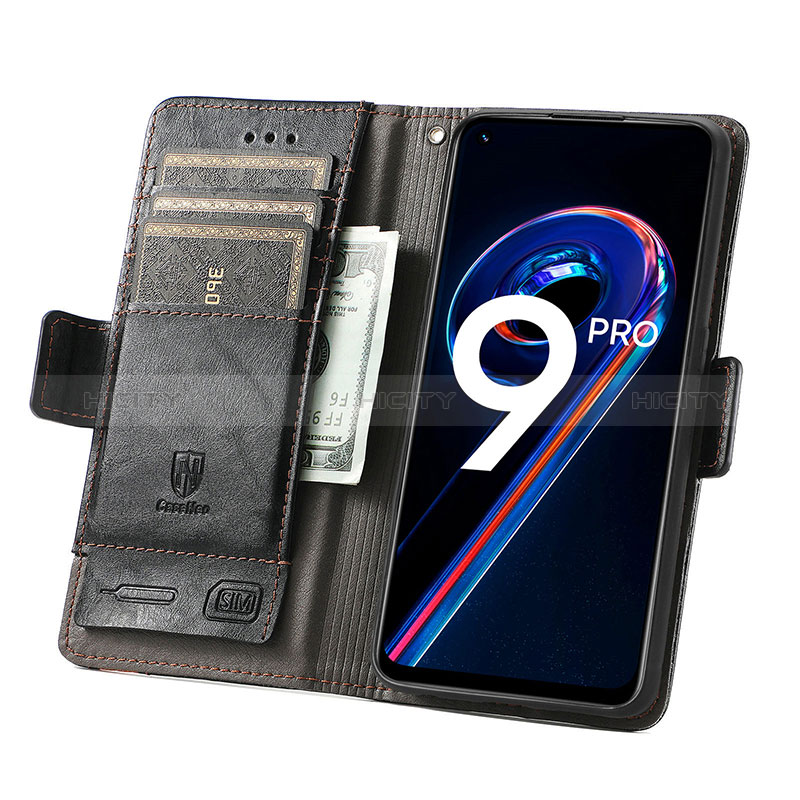 Custodia Portafoglio In Pelle Cover con Supporto S02D per Realme 9 5G