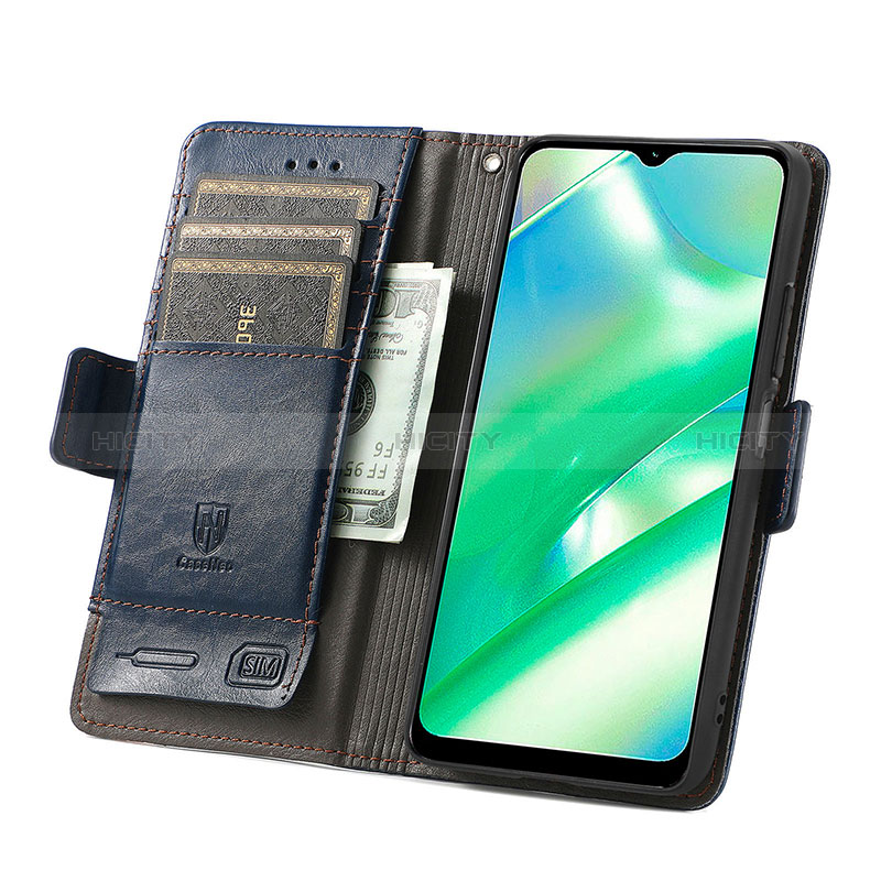 Custodia Portafoglio In Pelle Cover con Supporto S02D per Realme C33 (2023)