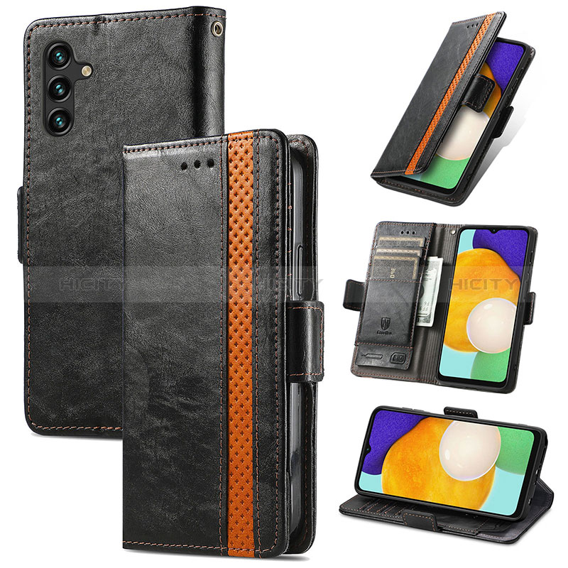 Custodia Portafoglio In Pelle Cover con Supporto S02D per Samsung Galaxy A04s