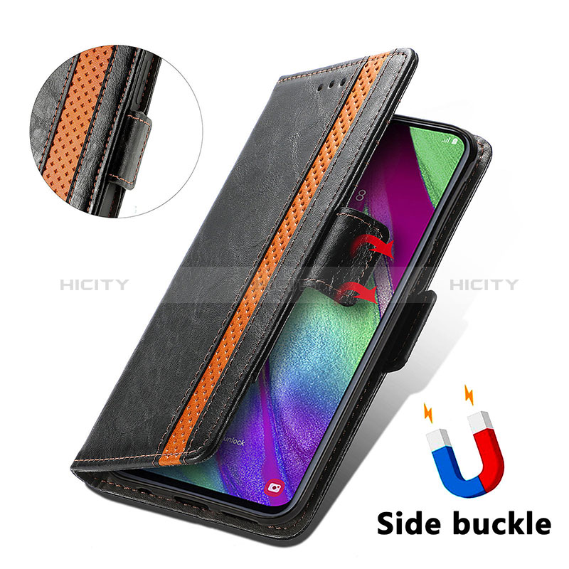 Custodia Portafoglio In Pelle Cover con Supporto S02D per Samsung Galaxy A40