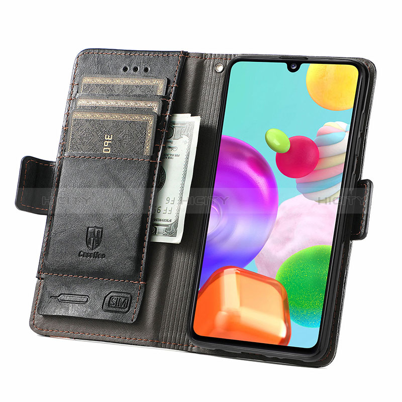 Custodia Portafoglio In Pelle Cover con Supporto S02D per Samsung Galaxy A41