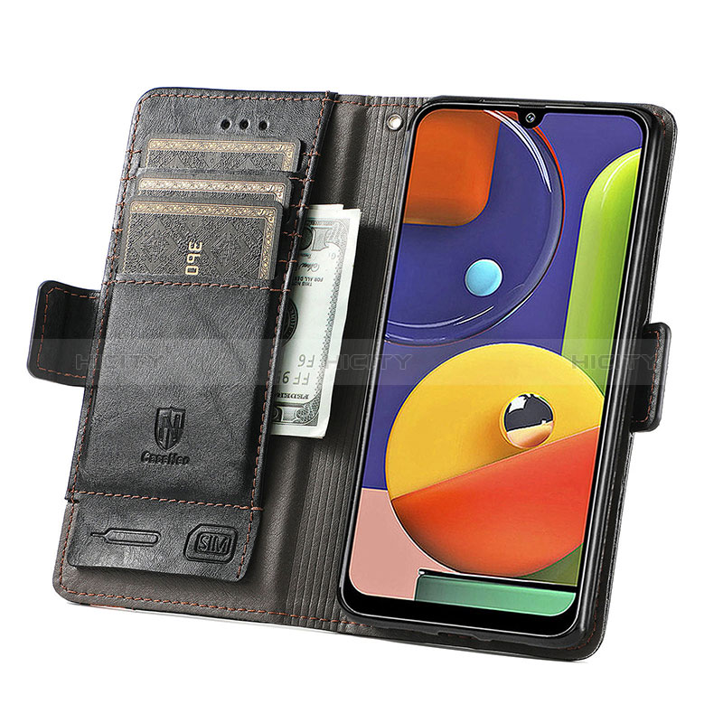 Custodia Portafoglio In Pelle Cover con Supporto S02D per Samsung Galaxy A70S