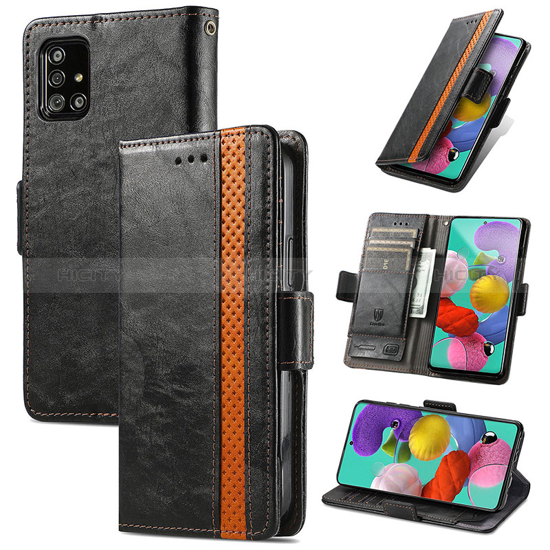 Custodia Portafoglio In Pelle Cover con Supporto S02D per Samsung Galaxy A71 5G