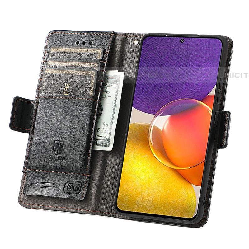 Custodia Portafoglio In Pelle Cover con Supporto S02D per Samsung Galaxy F34 5G