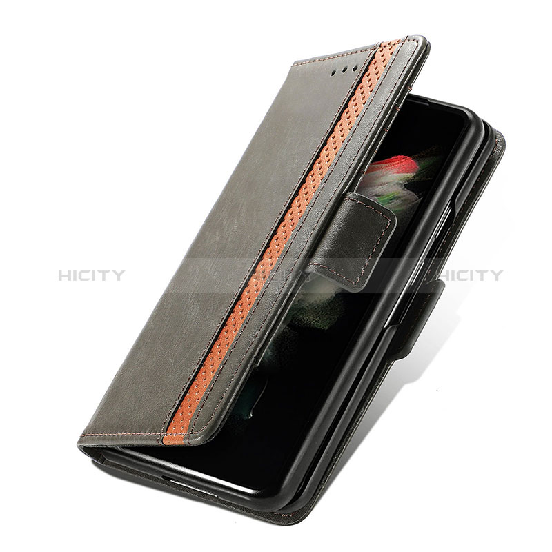 Custodia Portafoglio In Pelle Cover con Supporto S02D per Samsung Galaxy Z Fold3 5G