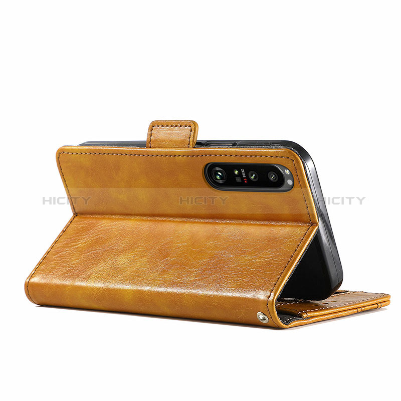 Custodia Portafoglio In Pelle Cover con Supporto S02D per Sony Xperia 1 III