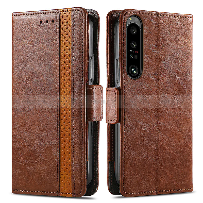 Custodia Portafoglio In Pelle Cover con Supporto S02D per Sony Xperia 1 IV