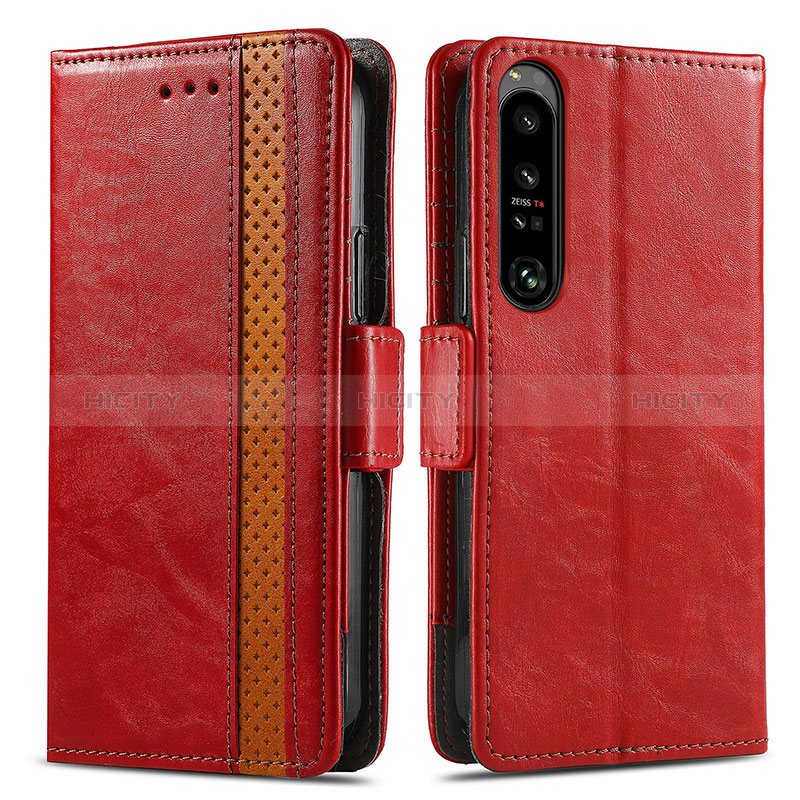 Custodia Portafoglio In Pelle Cover con Supporto S02D per Sony Xperia 1 IV