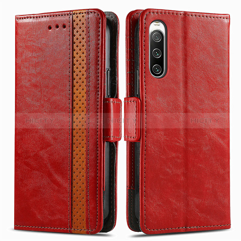 Custodia Portafoglio In Pelle Cover con Supporto S02D per Sony Xperia 10 IV SO-52C