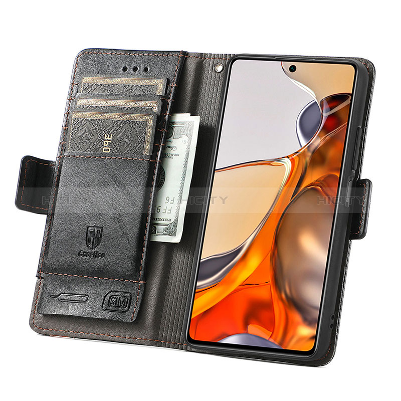 Custodia Portafoglio In Pelle Cover con Supporto S02D per Xiaomi Mi 11T Pro 5G