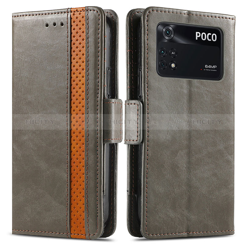 Custodia Portafoglio In Pelle Cover con Supporto S02D per Xiaomi Poco M4 Pro 4G