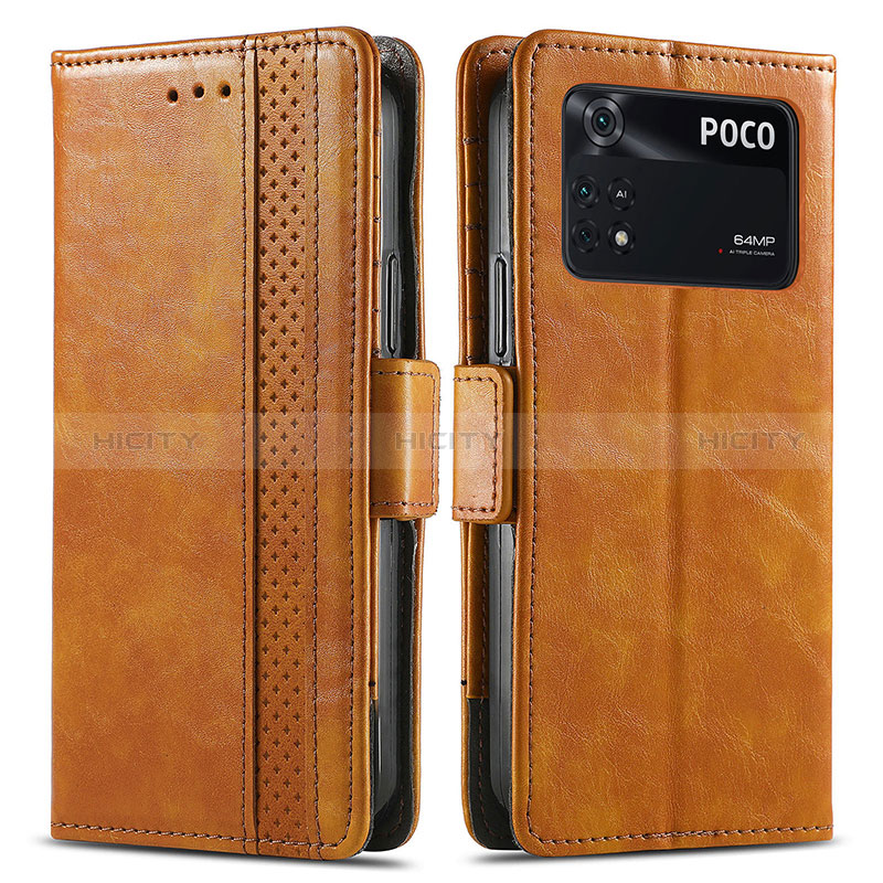 Custodia Portafoglio In Pelle Cover con Supporto S02D per Xiaomi Poco M4 Pro 4G