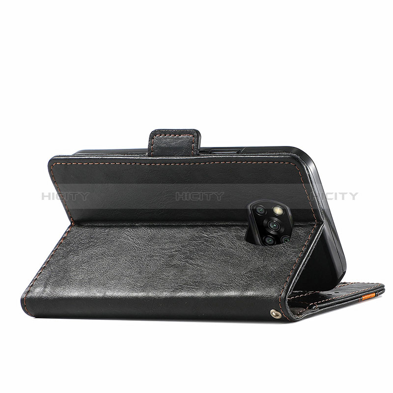 Custodia Portafoglio In Pelle Cover con Supporto S02D per Xiaomi Poco X3 NFC