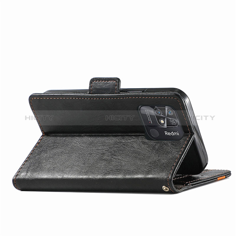 Custodia Portafoglio In Pelle Cover con Supporto S02D per Xiaomi Redmi 10 India