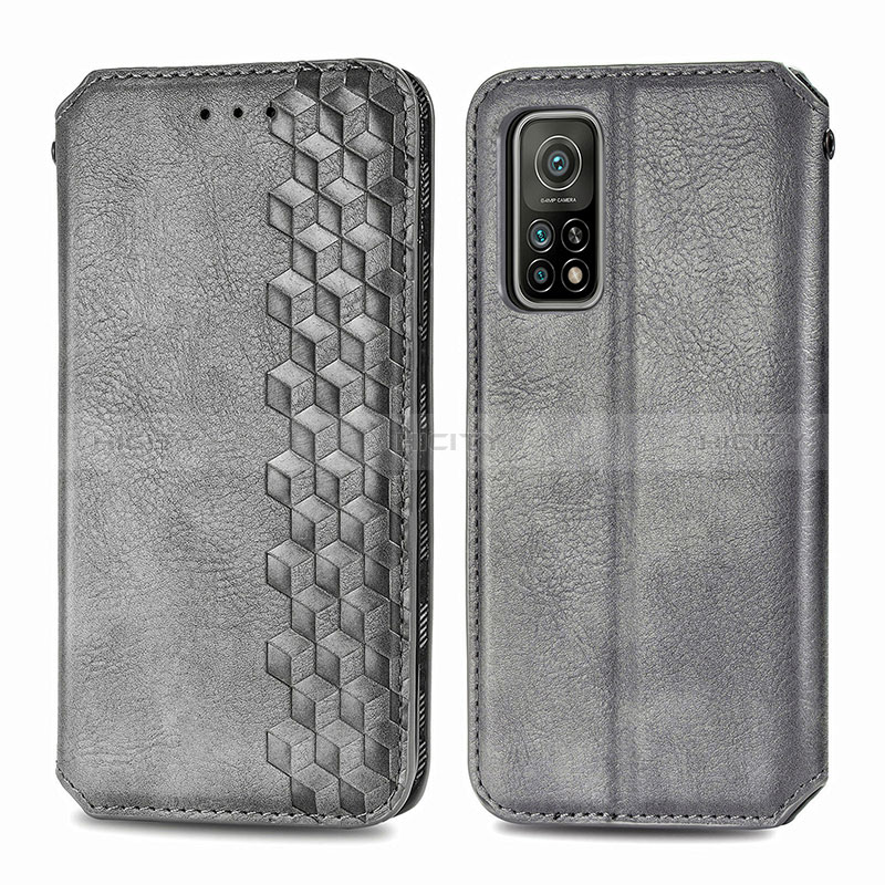 Custodia Portafoglio In Pelle Cover con Supporto S02D per Xiaomi Redmi K30S 5G Grigio