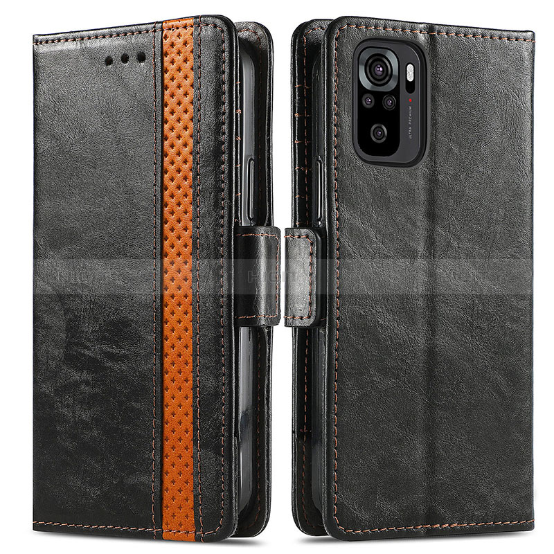 Custodia Portafoglio In Pelle Cover con Supporto S02D per Xiaomi Redmi Note 10 4G