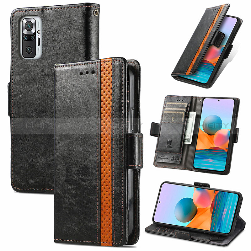 Custodia Portafoglio In Pelle Cover con Supporto S02D per Xiaomi Redmi Note 10 Pro Max