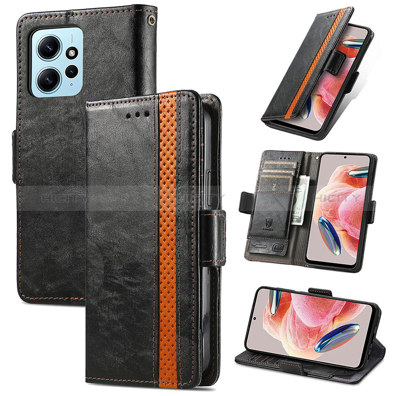 Custodia Portafoglio In Pelle Cover con Supporto S02D per Xiaomi Redmi Note 12 4G