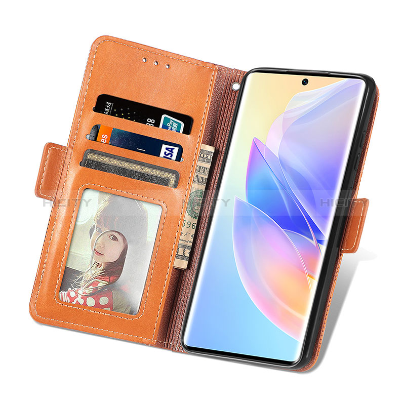 Custodia Portafoglio In Pelle Cover con Supporto S03D per Huawei Honor 60 SE 5G