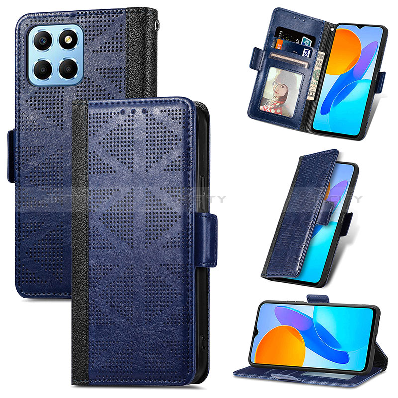 Custodia Portafoglio In Pelle Cover con Supporto S03D per Huawei Honor X6