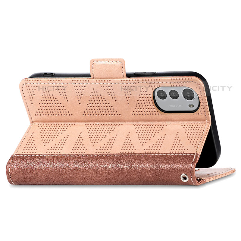 Custodia Portafoglio In Pelle Cover con Supporto S03D per Motorola Moto E32