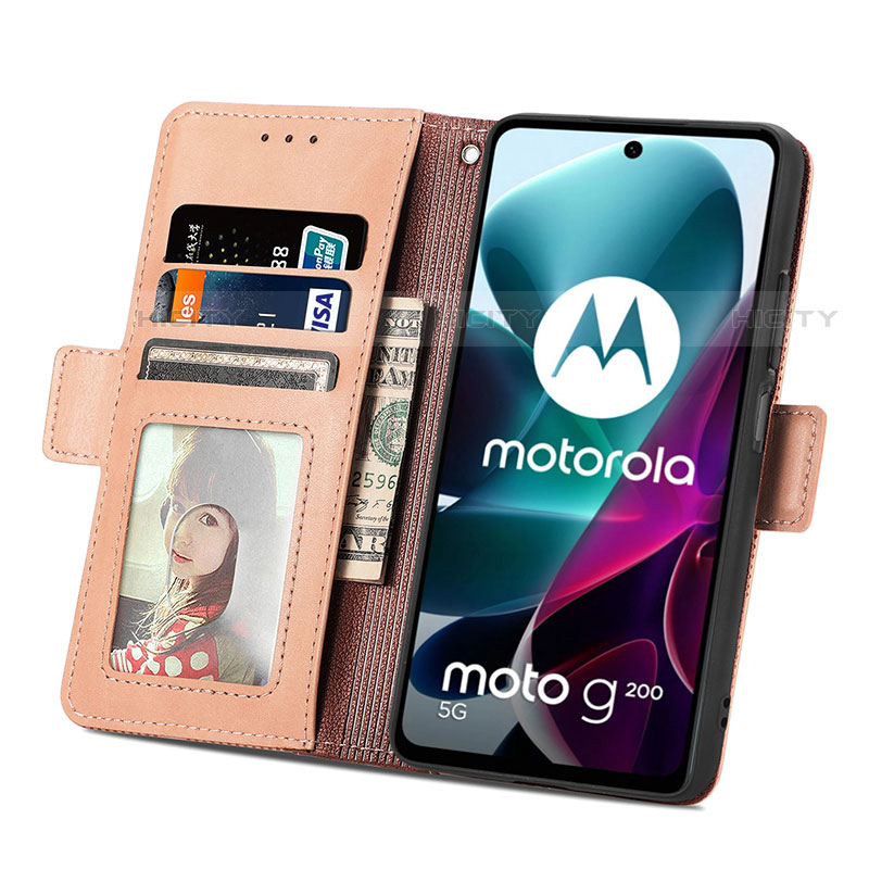 Custodia Portafoglio In Pelle Cover con Supporto S03D per Motorola Moto Edge S30 5G