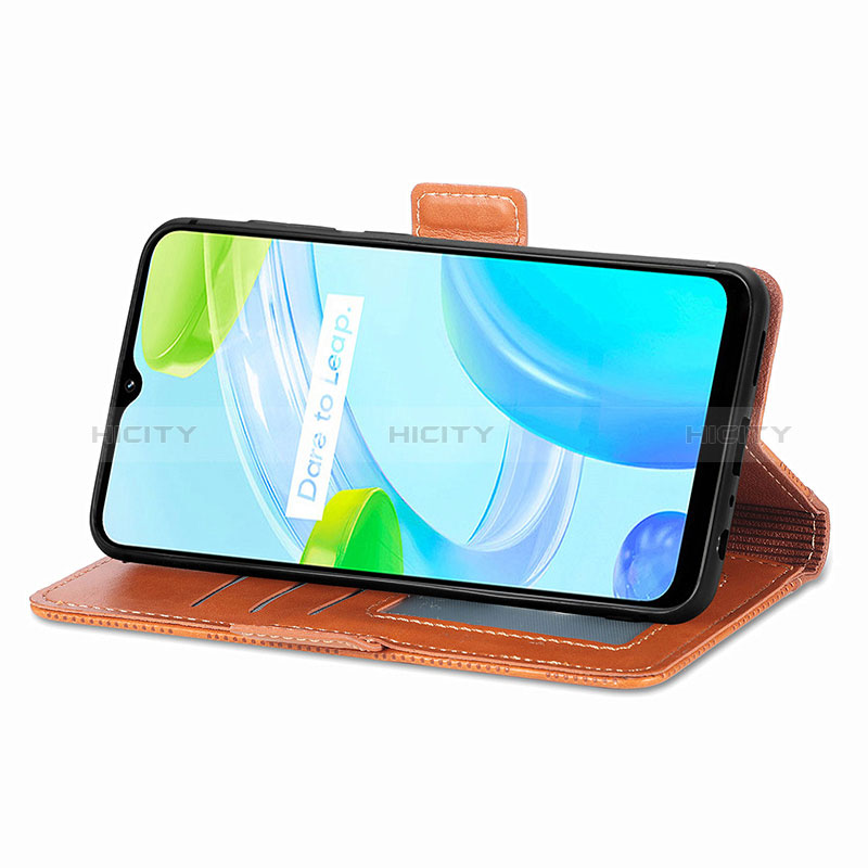 Custodia Portafoglio In Pelle Cover con Supporto S03D per Realme C30