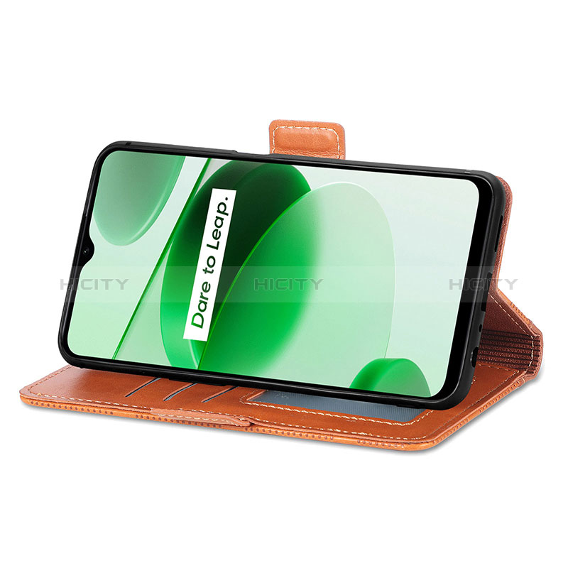 Custodia Portafoglio In Pelle Cover con Supporto S03D per Realme C35