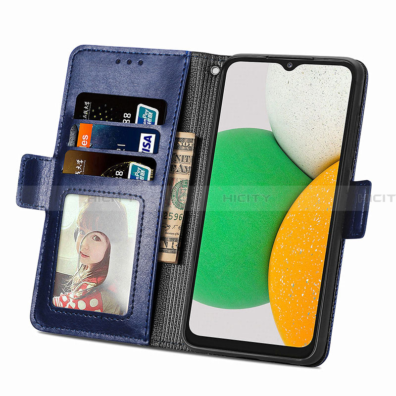 Custodia Portafoglio In Pelle Cover con Supporto S03D per Samsung Galaxy A03 Core